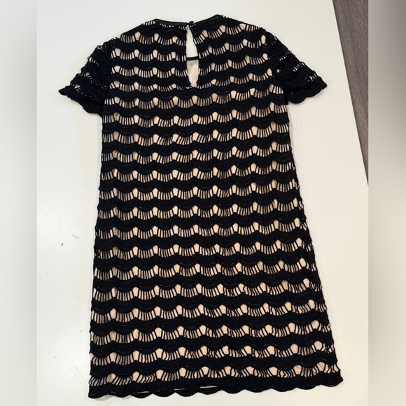 Kate Spade Black Crochet-Style Lace Occasion Dress Knee Length Lined Size Small🖤 - Picture 6 of 7